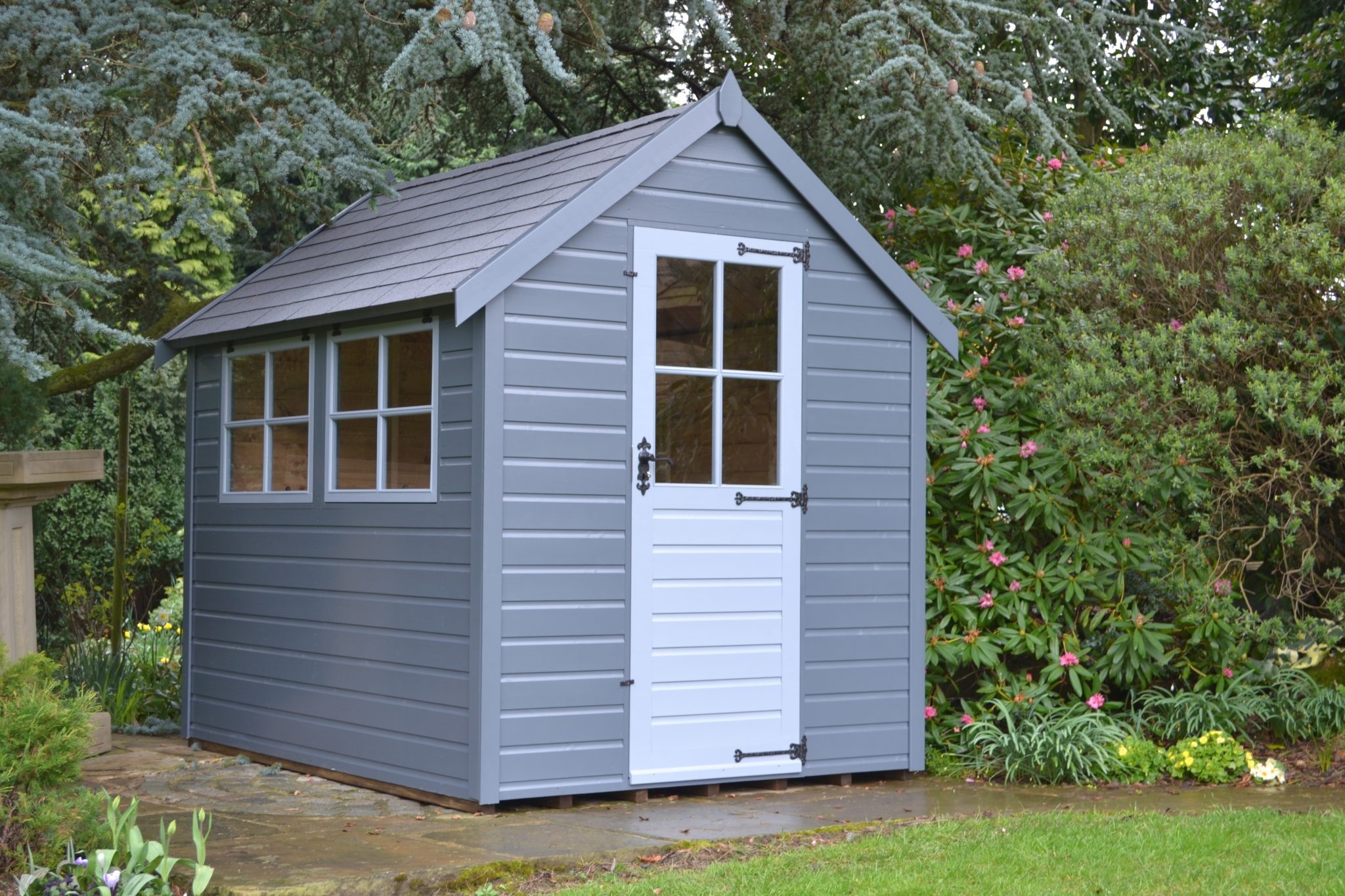Painted garden shed